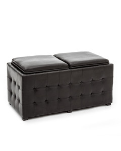 Tomasucci doppio pouf poggiapiedi dizzy black