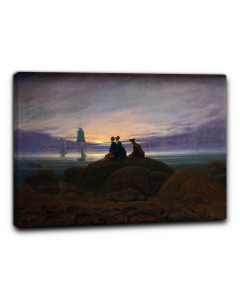 Niik quadro luna nascente sul mare di caspar david friedrich