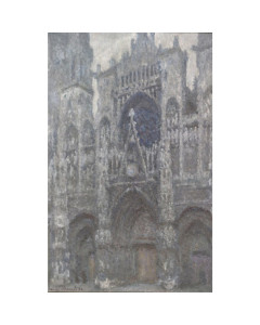 Niik quadro cattedrale di rouen con il cielo grigio di claude monet